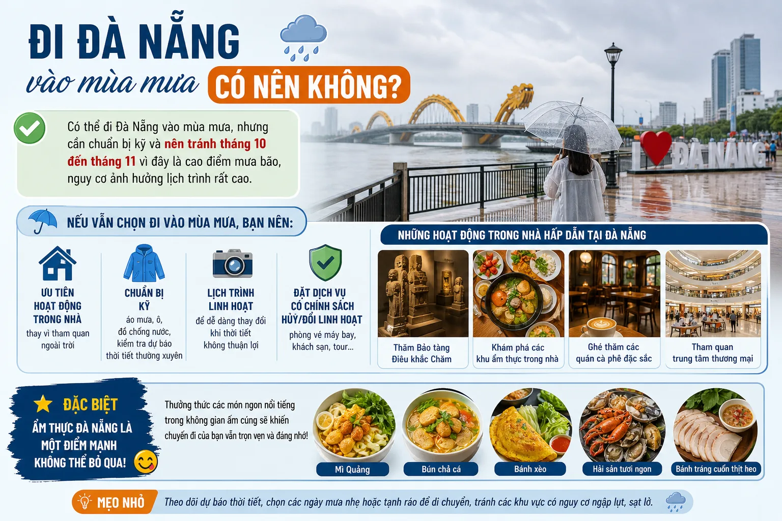 Đi Đà Nẵng vào mùa mưa có nên không?