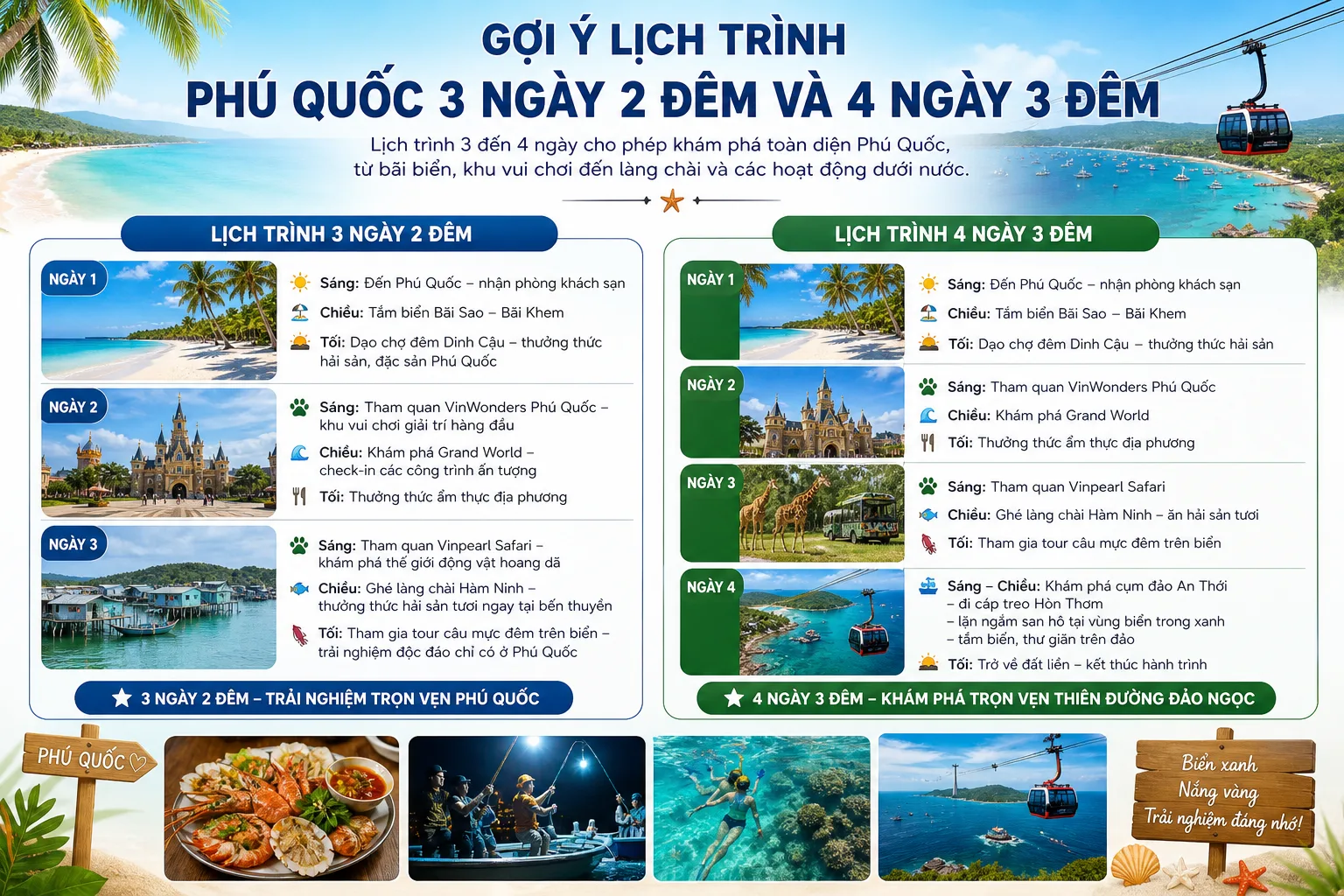 Gợi Ý Lịch Trình Phú Quốc 3 Ngày 2 Đêm Và 4 Ngày 3 Đêm