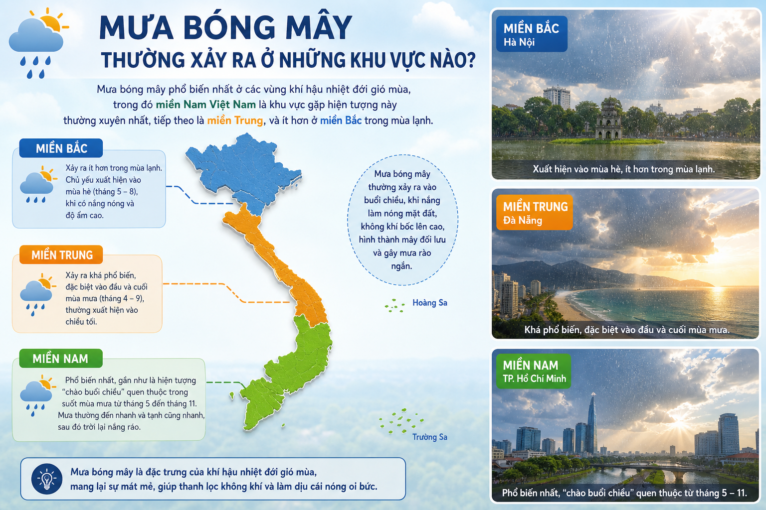 Mưa Bóng Mây Thường Xảy Ra Ở Những Khu Vực Nào?