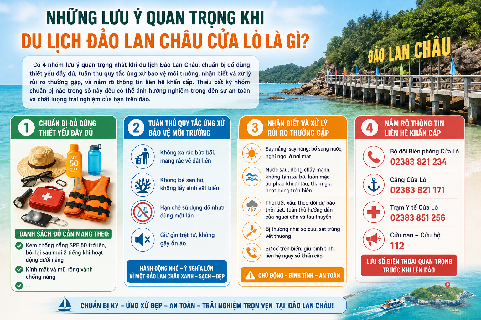 Những Lưu Ý Quan Trọng Khi Du Lịch Đảo Lan Châu Cửa Lò Là Gì?