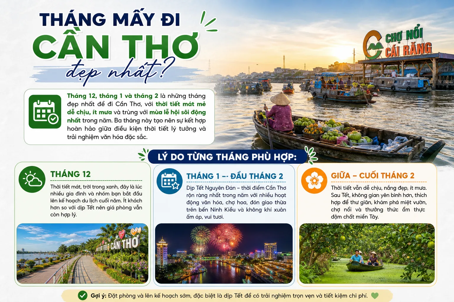 Tháng mấy đi Cần Thơ đẹp nhất?